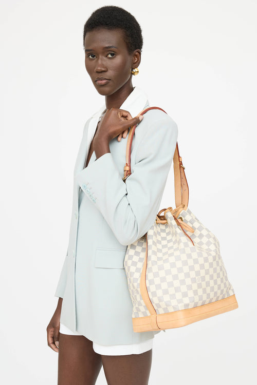 Louis Vuitton 2010 Damier Azur Noe Bucket Bag