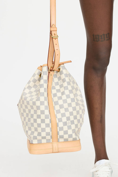 Louis Vuitton 2010 Damier Azur Noe Bucket Bag