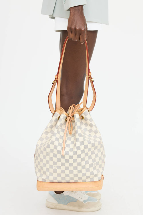 Louis Vuitton 2010 Damier Azur Noe Bucket Bag
