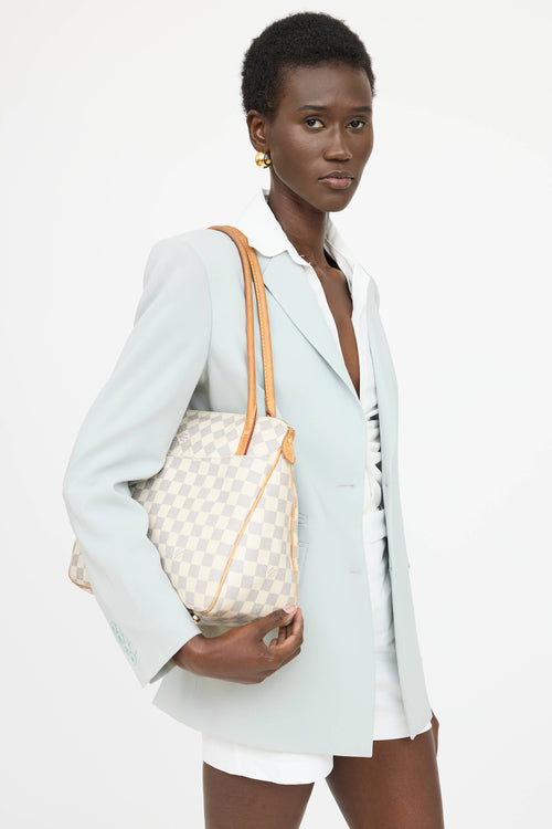 Louis Vuitton 2012 Damier Azur Figheri Shoulder Bag