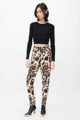 Louis Vuitton Fall 2014 Beige & Multi Floral Velvet Trouser