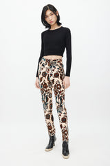 Louis Vuitton Fall 2014 Beige & Multi Floral Velvet Trouser