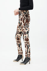 Louis Vuitton Fall 2014 Beige & Multi Floral Velvet Trouser