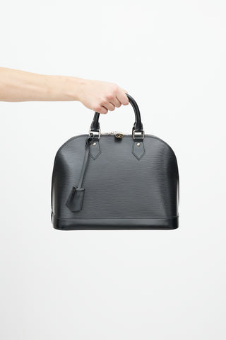 Louis Vuitton Black Alma MM Epi Leather Bag