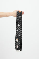 Louis Vuitton Black & Multicolour Monogram Printed Neck Scarf