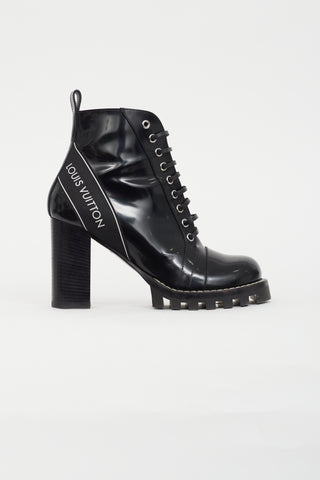 Louis Vuitton Black & White Logo Star Trail Boot