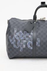 Louis Vuitton Black Damier Graphite Keepall Bandoulière 50 Duffle Bag