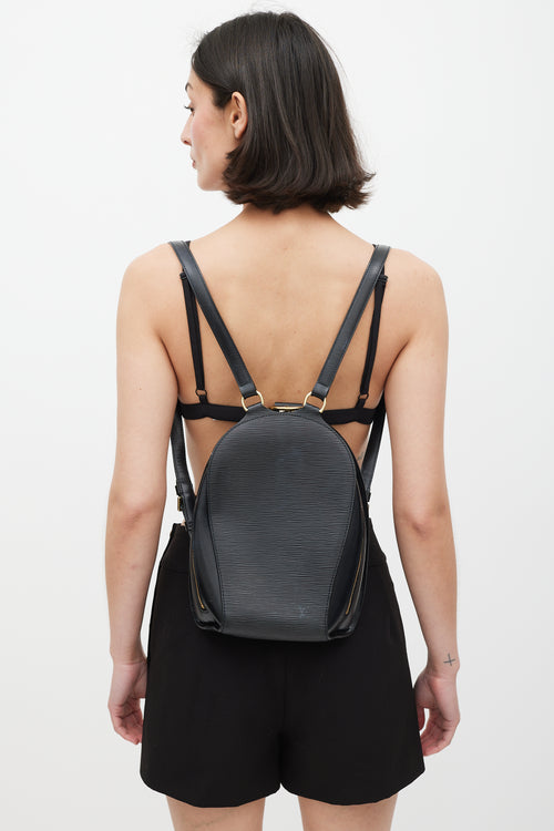 Louis Vuitton Black Epi Leather Mabillon Backpack
