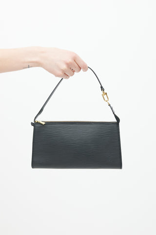 Louis Vuitton Black Epi Leather Pochette Accessoires Clutch