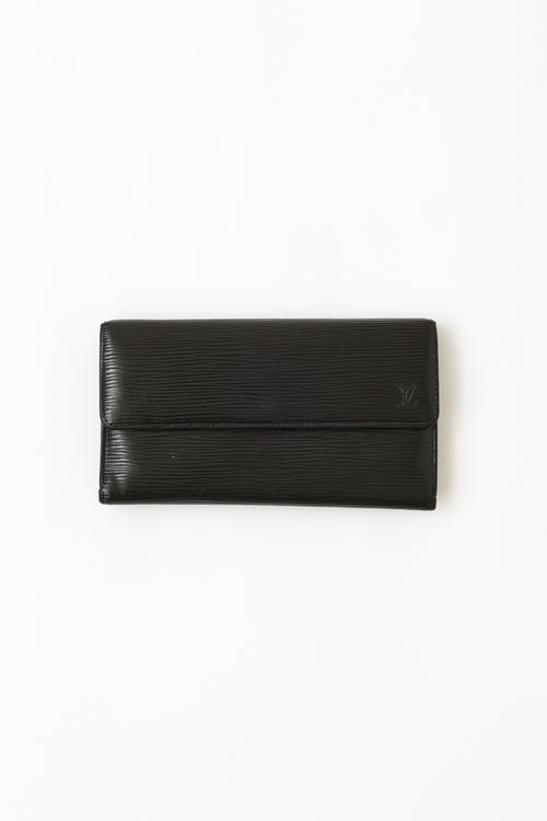Louis Vuitton Black Epi Leather Pont Neuf Wallet