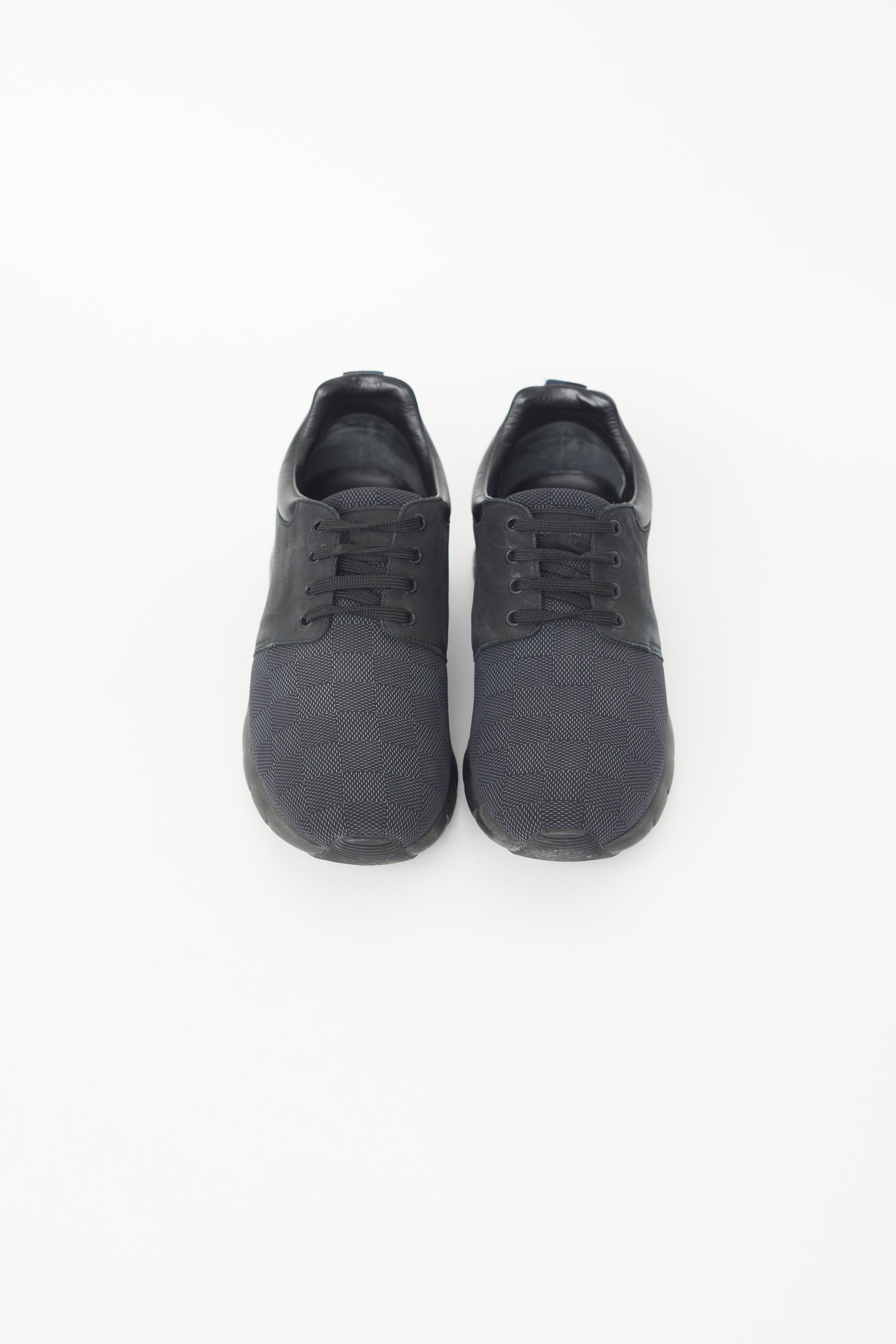 Louis Vuitton // Black Fastlane Damier Knit Sneaker – VSP Consignment