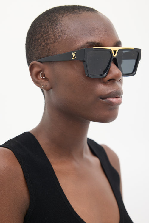 Louis Vuitton Black & Gold Z1502W Sunglasses