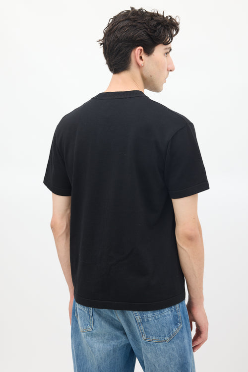 Louis Vuitton Black Knit Signature Short Sleeve T-Shirt