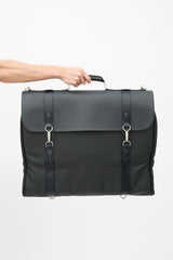 Louis Vuitton Black Leather & Grey Nylon Gibeciere Garment Bag