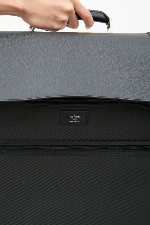 Louis Vuitton Black Leather & Grey Nylon Gibeciere Garment Bag