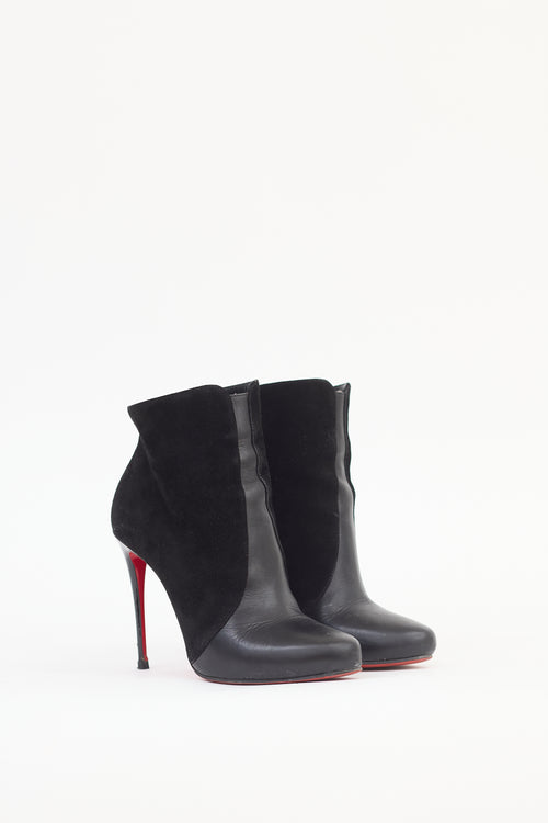 Christian Louboutin Black Leather Panelled Gaetanina Boot