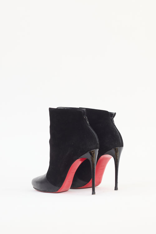 Christian Louboutin Black Leather Panelled Gaetanina Boot