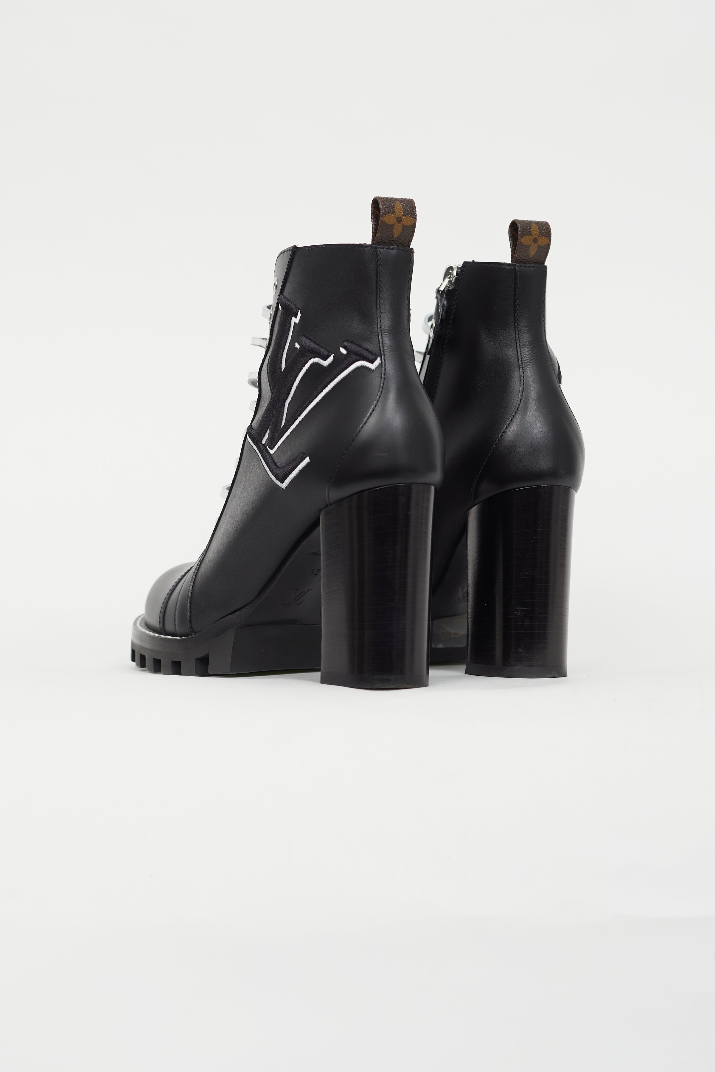 Louis Vuitton - Authenticated Ankle Boots - Leather Black for Women, Very Good Condition