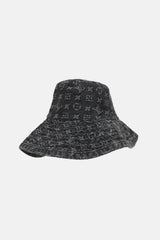 Louis Vuitton DENIM Monogram portrait Bucket Hat in Gray and Black medium Women main image 3