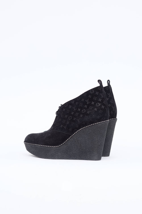 Louis Vuitton Monogram Wedge Bootie