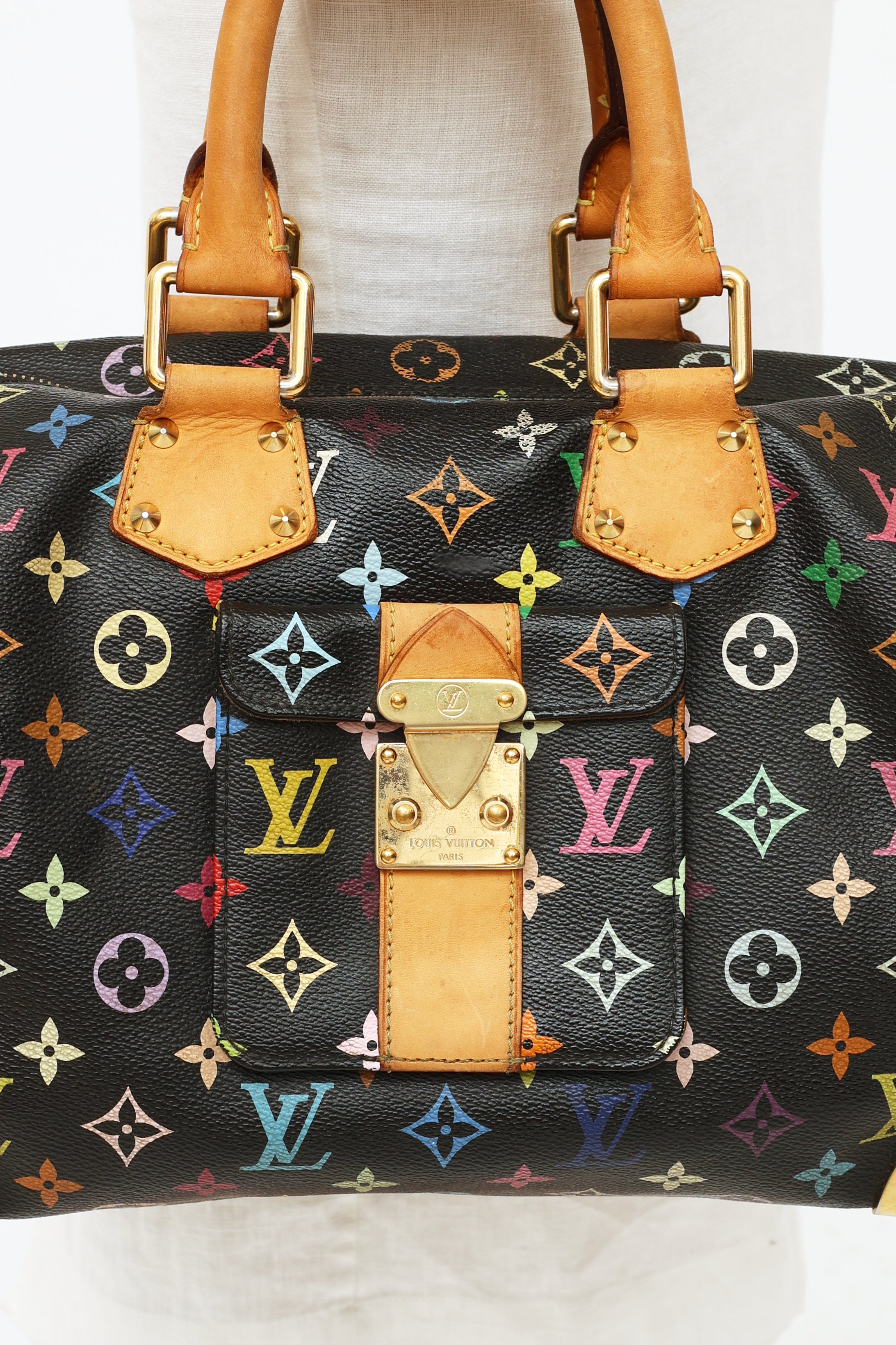 Louis Vuitton x Takashi Murakami 2006 Pre-owned Monogram Speedy Handbag - Black
