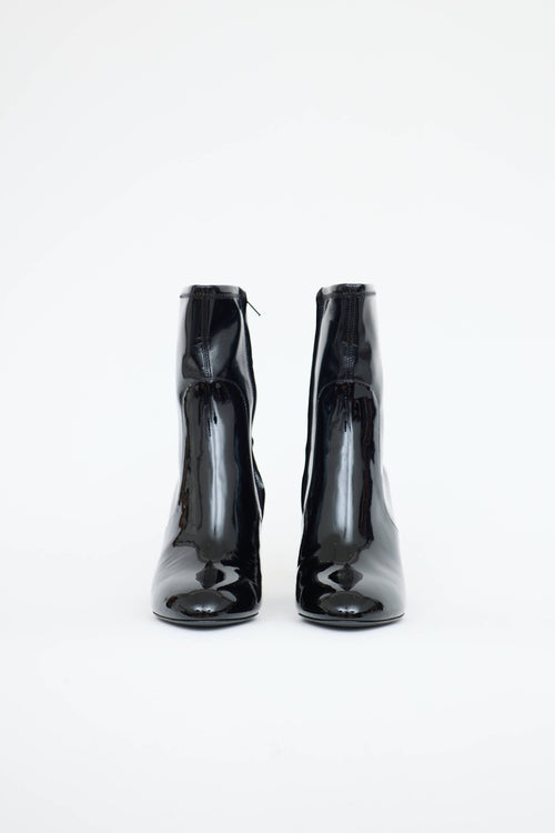 Louis Vuitton Patent Silhouette Ankle Boot