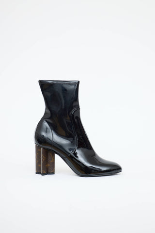 Louis Vuitton Patent Silhouette Ankle Boot
