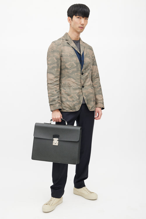 Louis Vuitton Black Taiga Leather Briefcase