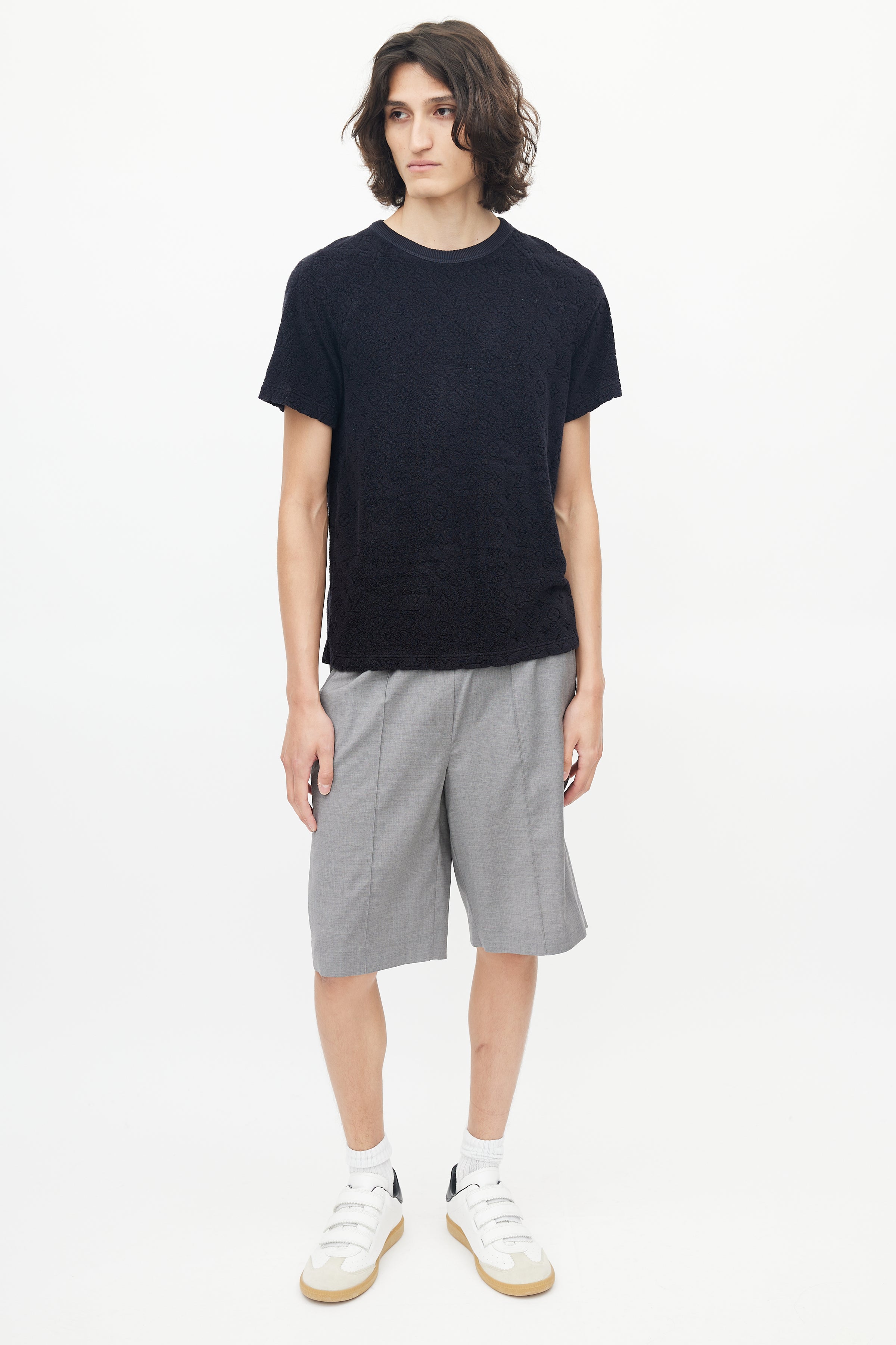 Louis Vuitton // Black Terry Cloth Monogram T-Shirt – VSP Consignment