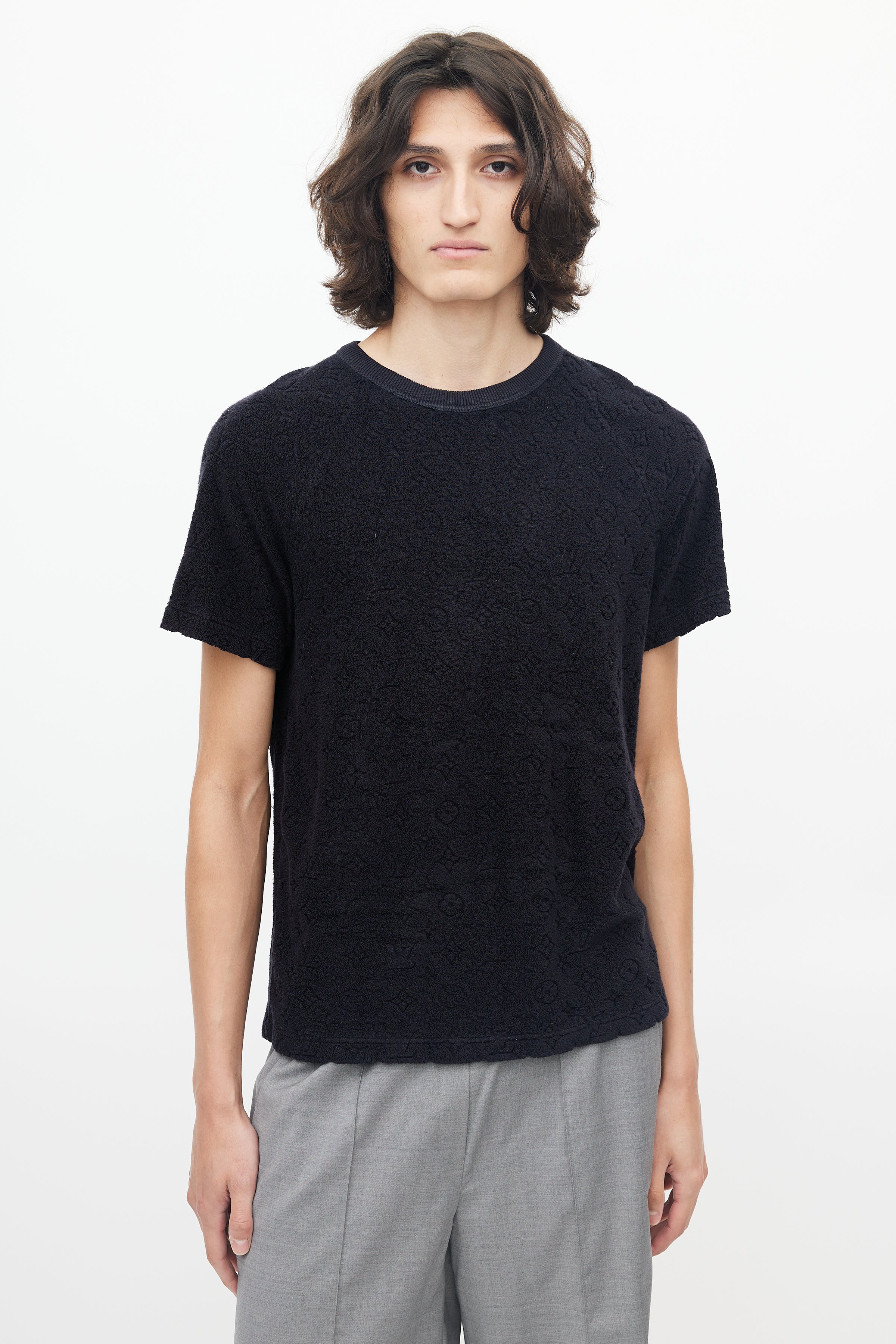 Louis Vuitton - Authenticated T-Shirt - Cotton Black for Men, Very Good Condition
