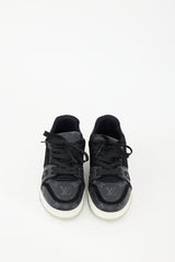 Louis Vuitton Black Leather LV Trainer Monogram Sneaker