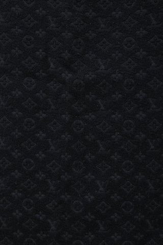 Louis Vuitton Black Wool Monogram Scarf