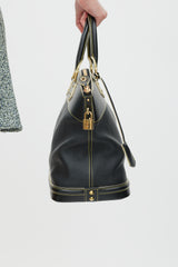 Louis Vuitton Black & Cream Leather Suhali Lockit PM Bag