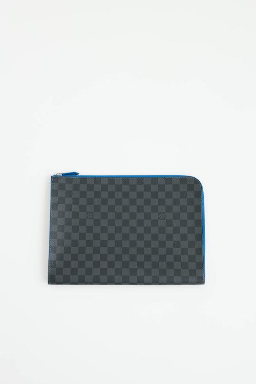 Louis Vuitton Damier Graphite Bleu Pochette