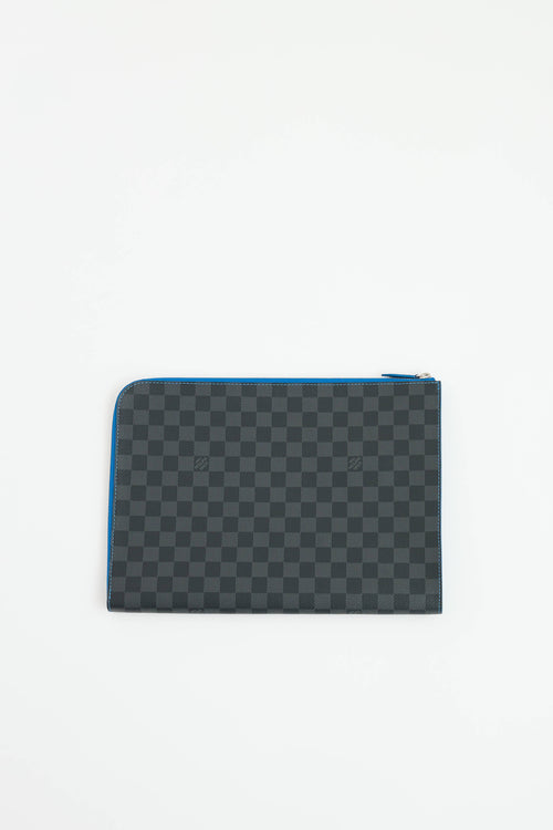 Louis Vuitton Damier Graphite Bleu Pochette