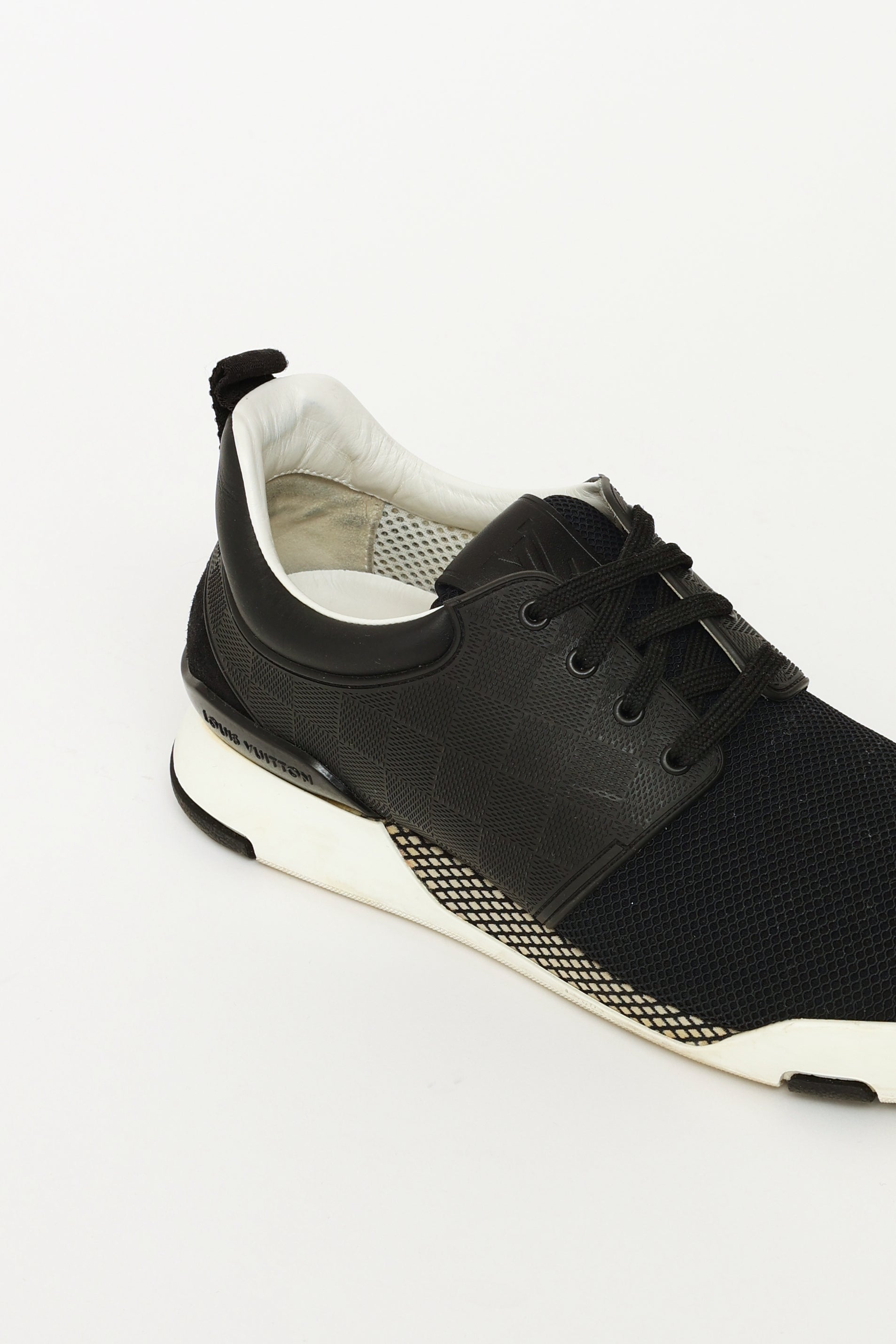 Louis Vuitton // Black Damier Infini Fastlane Sneakers – VSP
