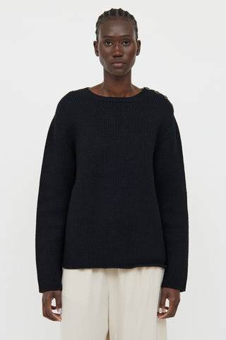 Louis Vuitton Black Knit Sweater