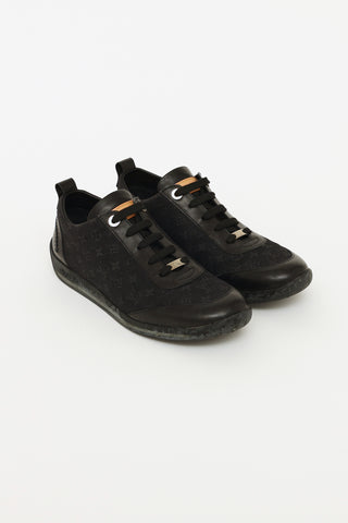 Louis Vuitton Black Mini Lin Monogram Sneakers
