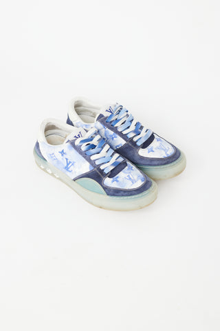 Louis Vuitton Blue & White Watercolour Ollie Monogram Sneaker