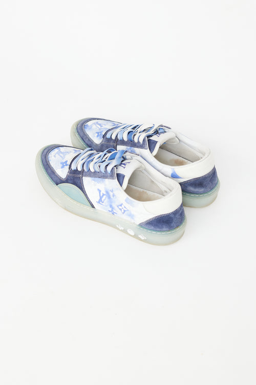 Louis Vuitton Blue & White Watercolour Ollie Monogram Sneaker