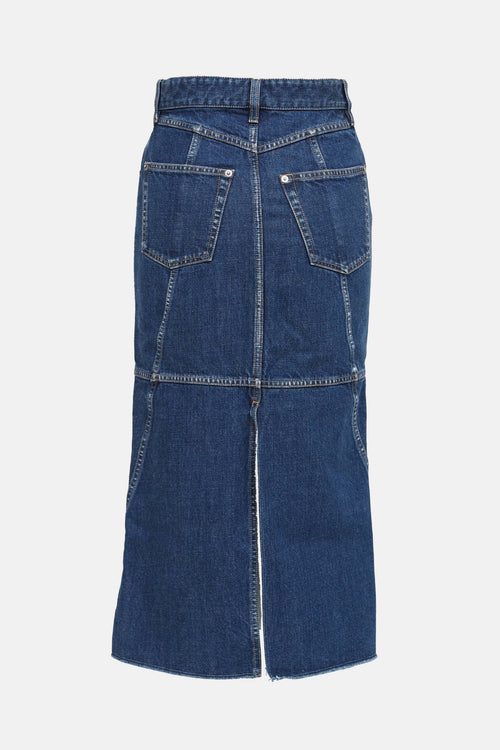 Louis Vuitton Denim Midi Skirt