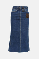 Louis Vuitton Denim Midi Skirt