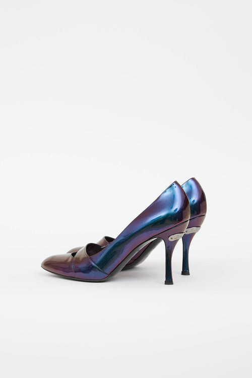 Louis Vuitton Patent Iridescent Pump