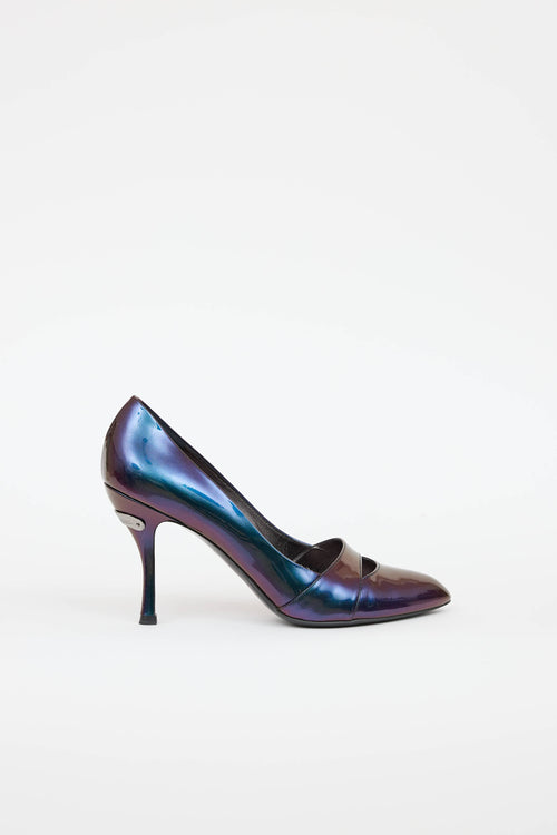 Louis Vuitton Patent Iridescent Pump