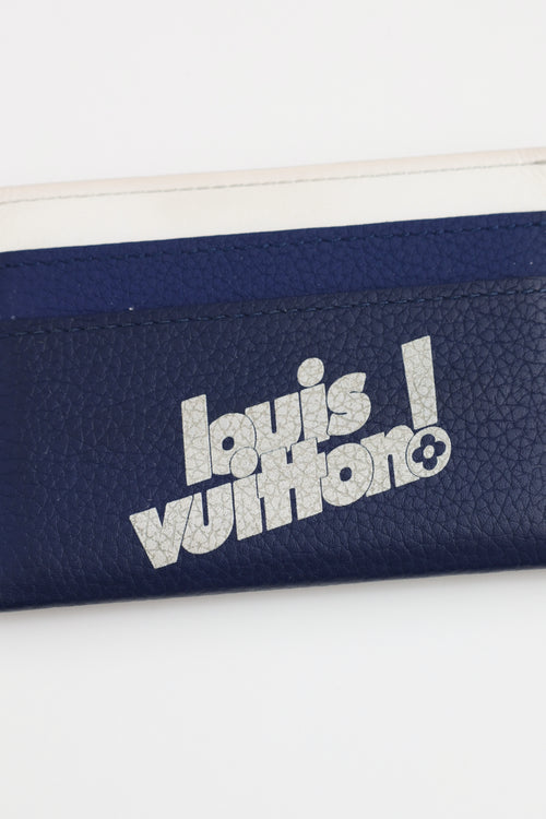 Louis Vuitton Navy & White Everyday Card Holder