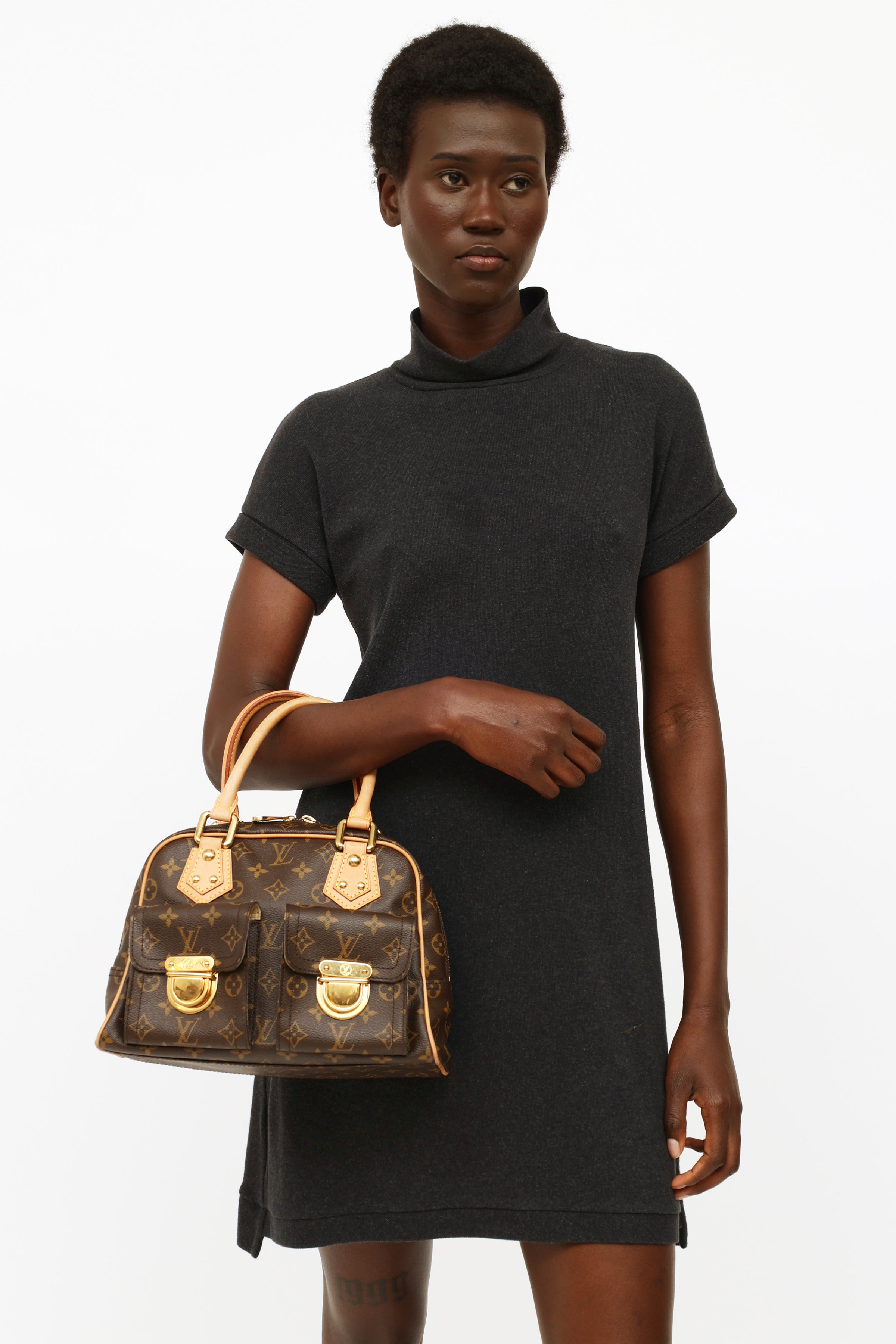 Louis Vuitton Manhattan PM Monogram Top Handle Bag on SALE