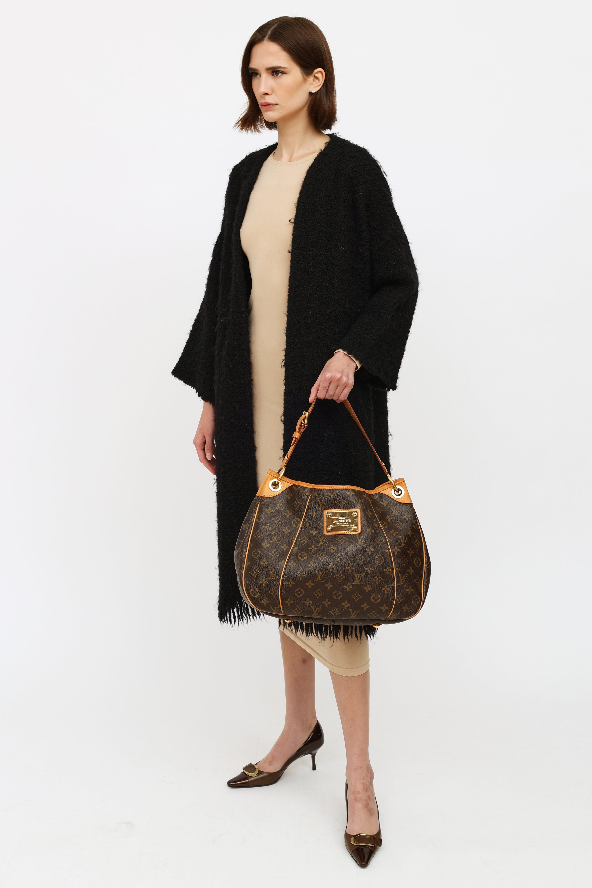 Louis Vuitton Galliera handbag Dark brown Cloth ref.197965 - Joli