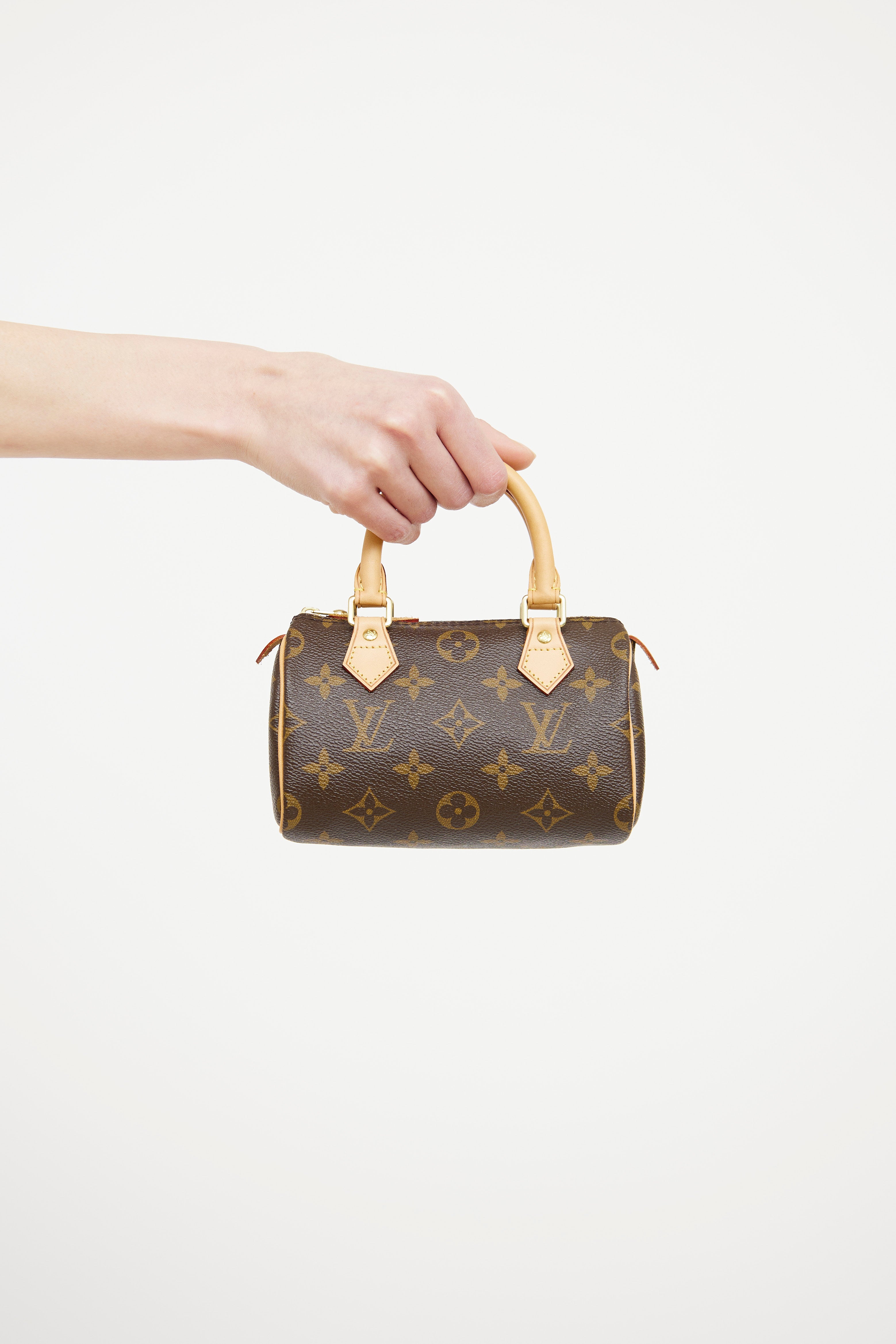 小物 Louiss Vuittonn 100cm/40 Louis Vuitton // Brown Monogram Nano Speedy Bag – VSP Consignment