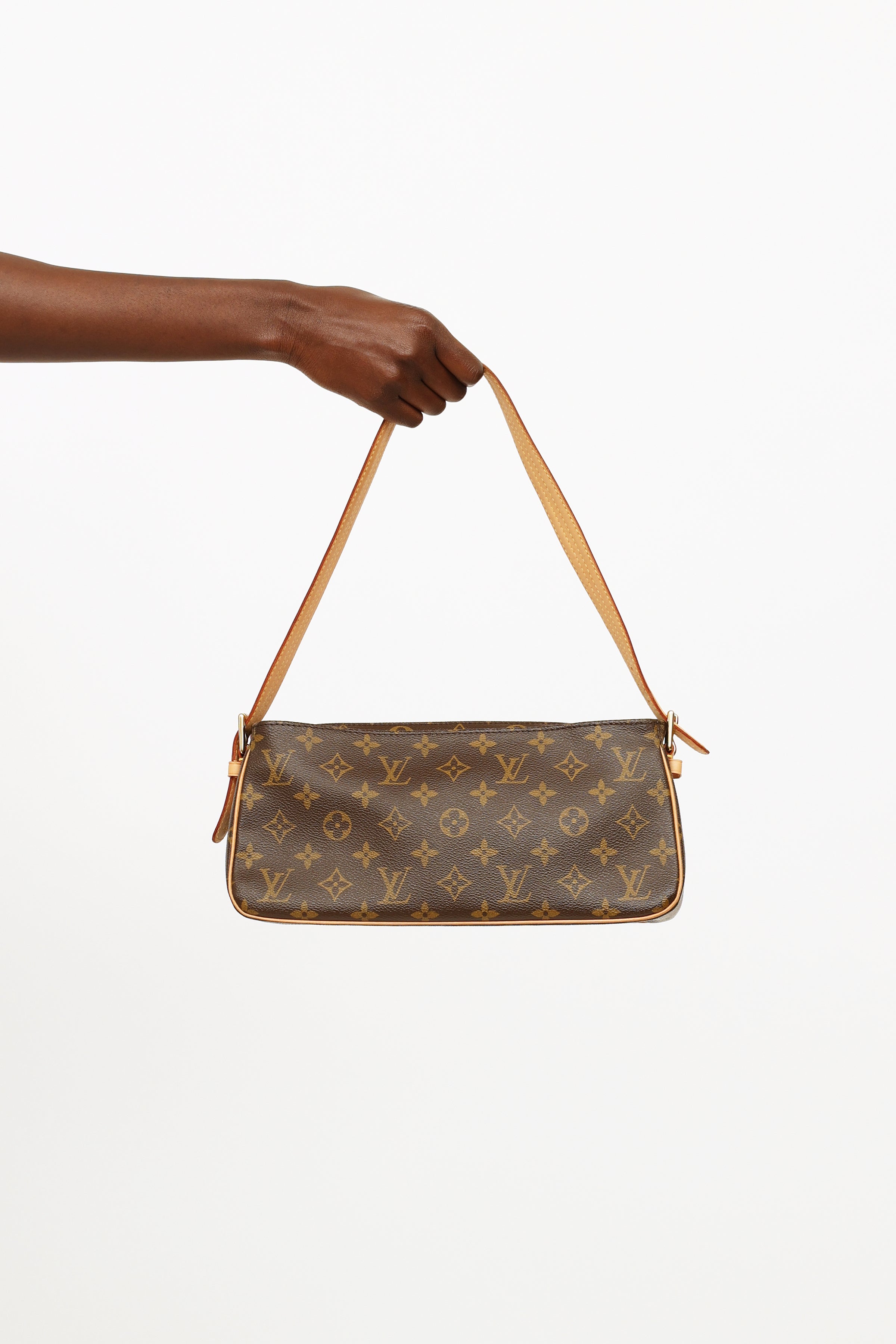 Louis Vuitton Trotteur Brown Canvas Shoulder Bag (Pre-Owned