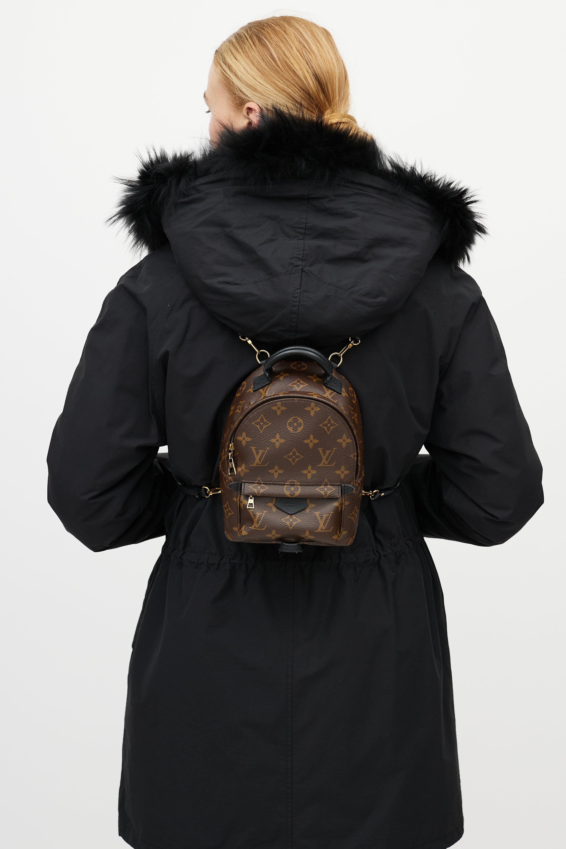 louis vuitton backpack jacket Louis Vuitton // Brown & Black Palm Springs Monogram Mini Backpack – VSP Consignment